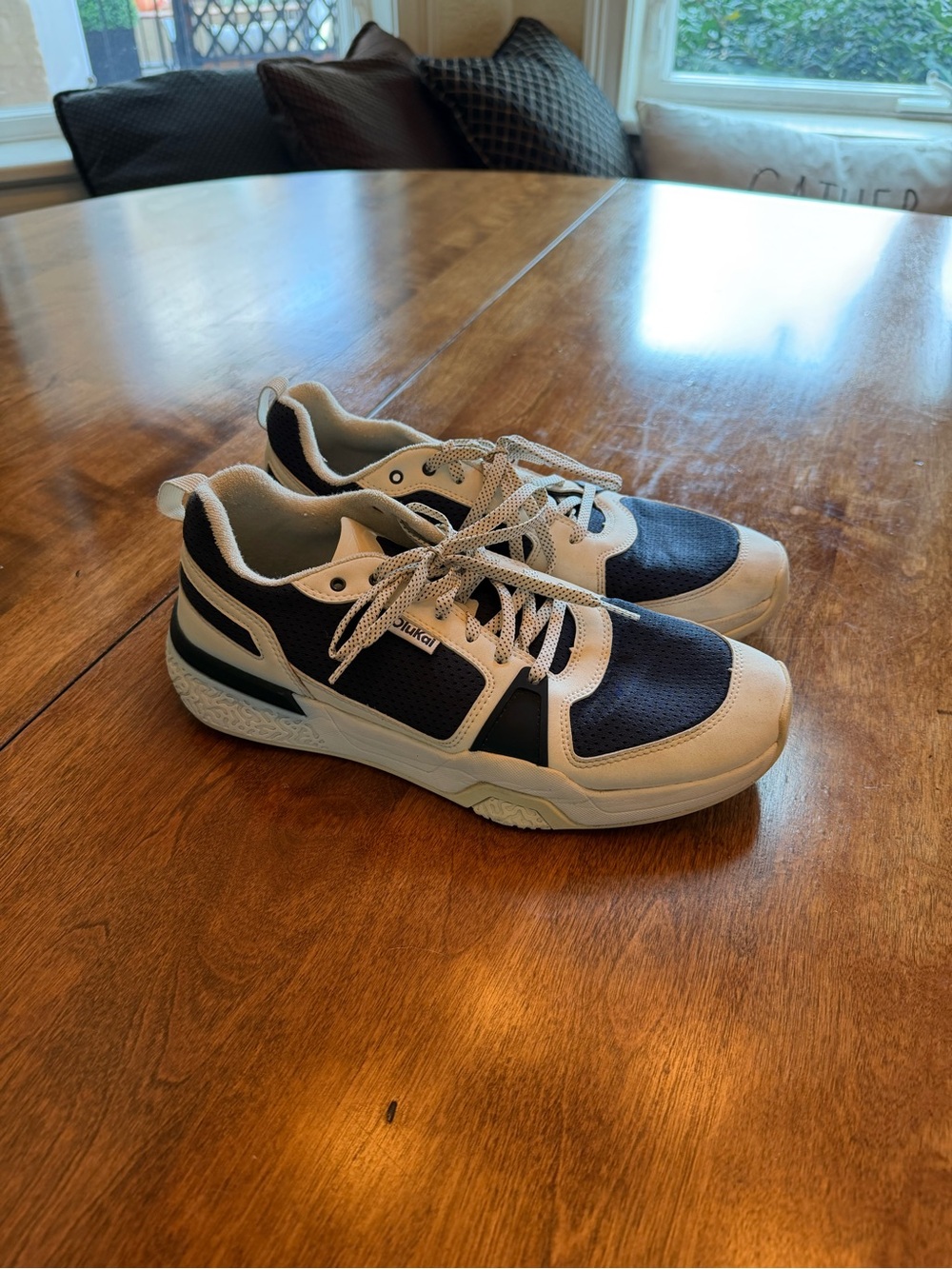 OluKai Men's Navy and White Athletic Sneakers